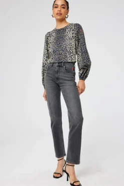 Women Scamp & Dude Washed Black Studded Boyfriend Jeans