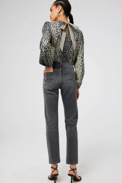 Women Scamp & Dude Washed Black Studded Boyfriend Jeans