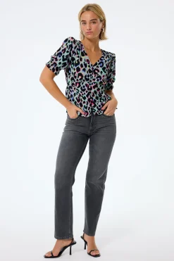 Women Scamp & Dude Washed Black Studded Boyfriend Jeans