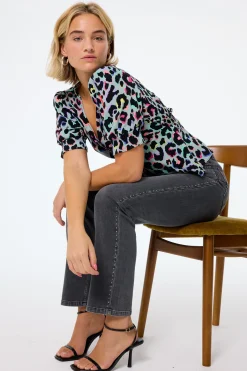 Women Scamp & Dude Washed Black Studded Boyfriend Jeans