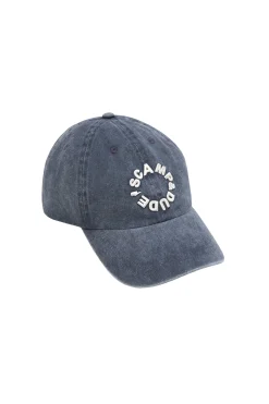 Women Scamp & Dude Washed Blue Graphic Logo Cap