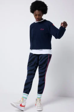 Women Scamp & Dude Washed Navy Cropped Sweatshirt