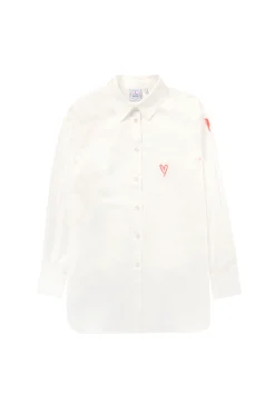 Women Scamp & Dude White Oversized Shirt