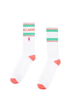 Women Scamp & Dude White Sport Socks