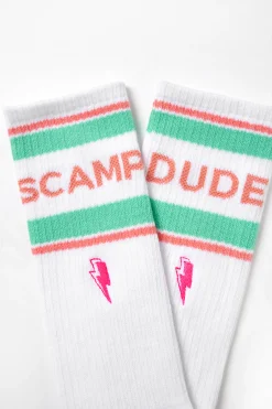 Women Scamp & Dude White Sport Socks