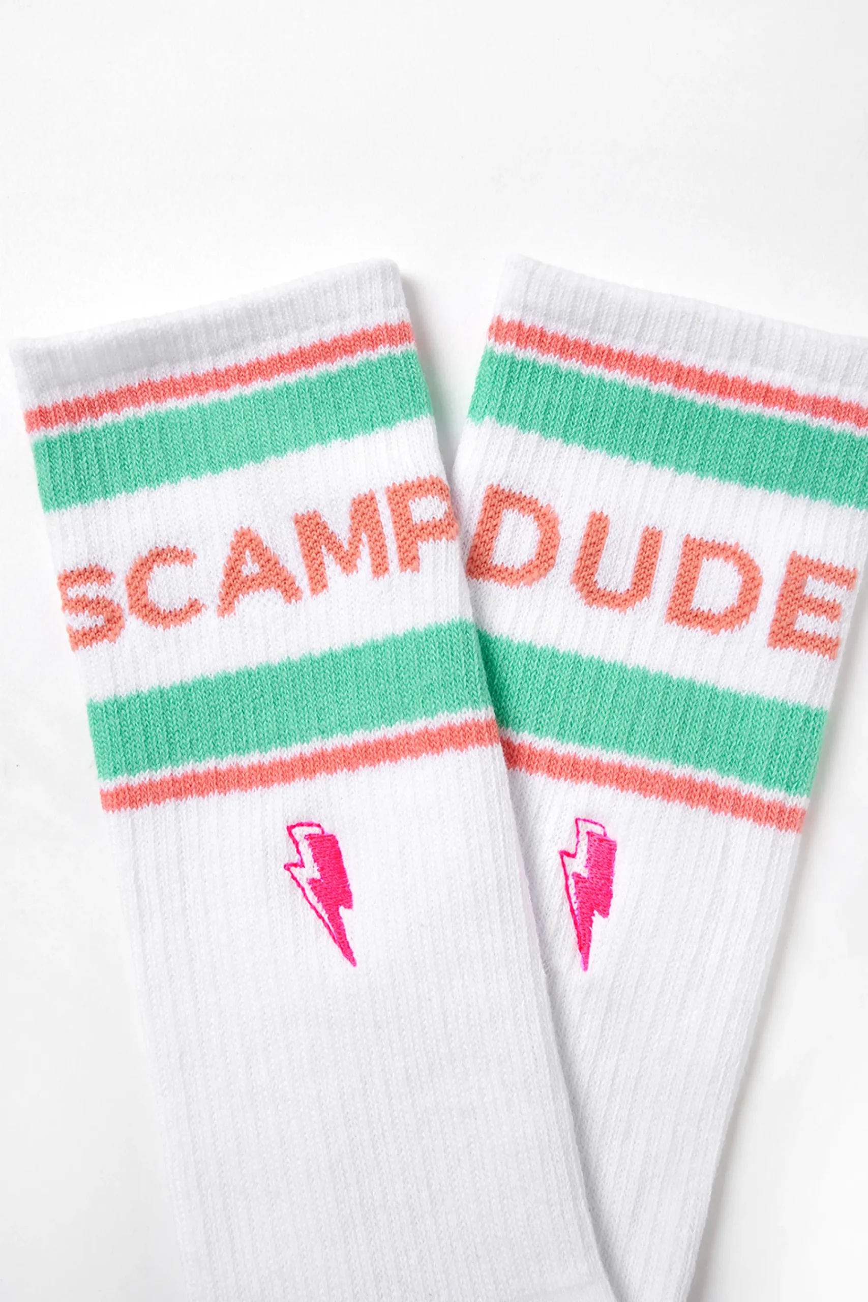 Women Scamp & Dude White Sport Socks