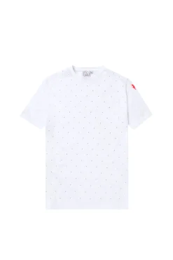 Women Scamp & Dude White Studded Relaxed Band T-Shirt