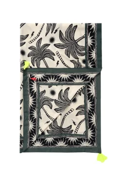 Women Scamp & Dude White with Black and Khaki Palm Spring Charity Super Scarf