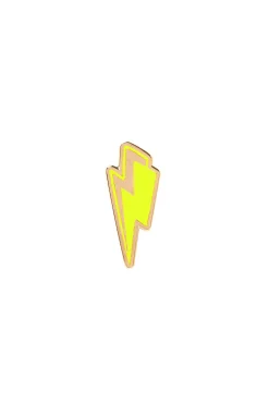 Women Scamp & Dude Yellow Lightning Bolt Pin Badge