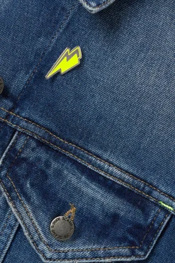 Women Scamp & Dude Yellow Lightning Bolt Pin Badge