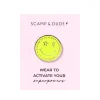 Women Scamp & Dude Yellow Smiley Pin Badge