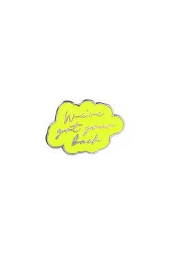 Women Scamp & Dude Yellow We've Got Your Back Pin Badge